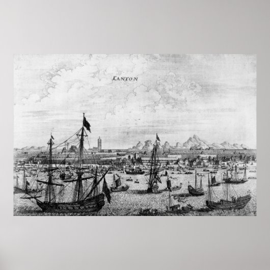 Kanton, China, 1669 Poster (Voorkant)