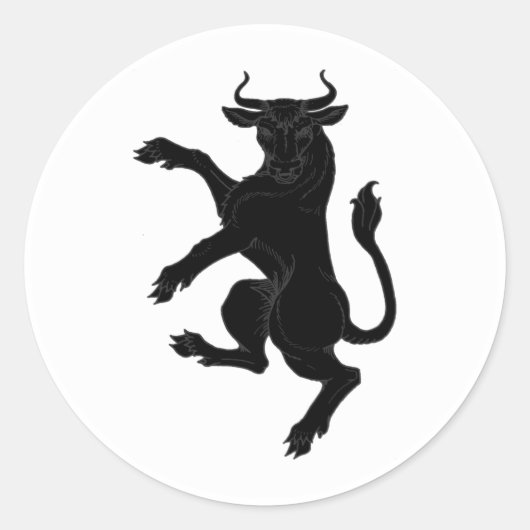 Kanton Cluain Populace Badge Ronde Sticker (Voorkant)