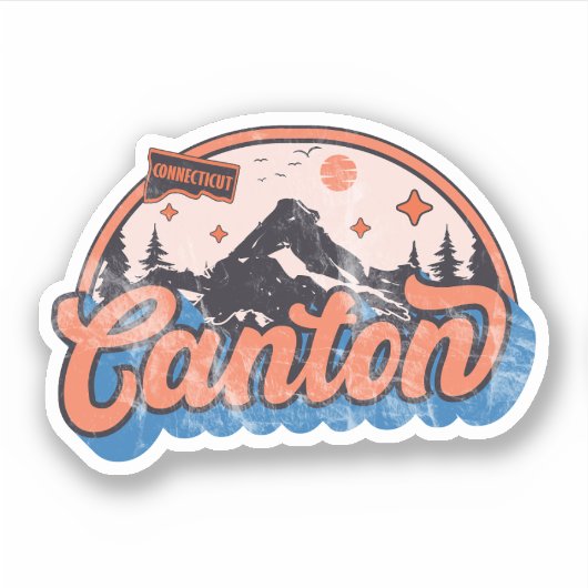 Kanton, Connecticut Sticker (Voorkant)