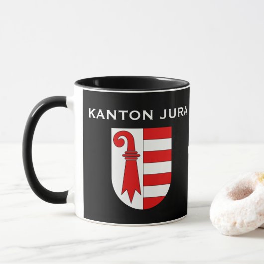 Kanton Jura, de Zwitserse Mok Coffee (Met donut)