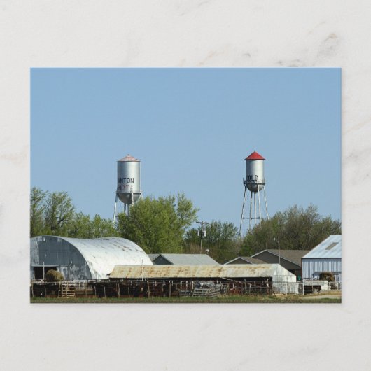 Kanton, Kansas, Hot and Cold Water Towers Briefkaart (Voorkant)