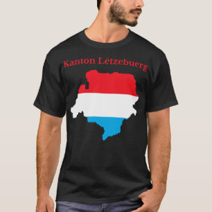 Kanton Luxemburg Kaart T-shirt