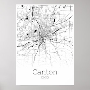Kanton Map - Ohio - City Map Poster