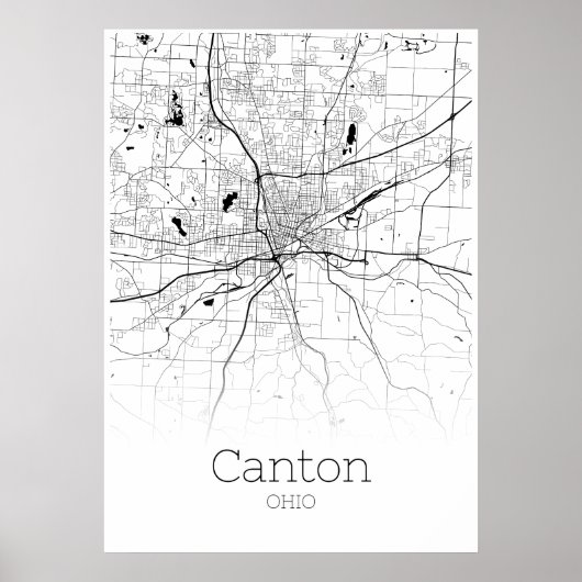Kanton Map - Ohio - City Map Poster (Voorkant)