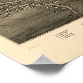 Kanton New York 1885 Antiek Panoramic Map Poster (Hoek)