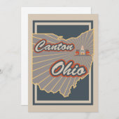 Kanton Ohio Art Print - Travel Artwork v2 (Voorkant / Achterkant)
