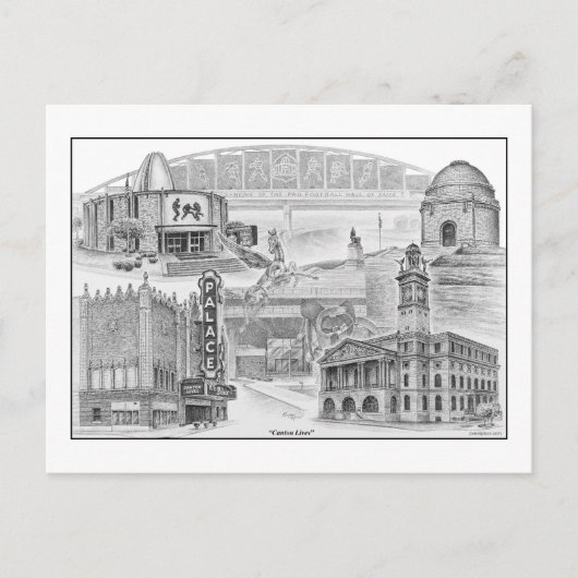 Kanton Ohio Historic Landmarks Briefkaart (Voorkant)