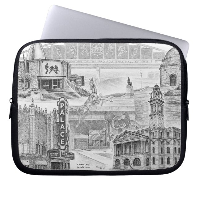 Kanton Ohio Historic Landmarks Laptop Sleeve (Voorkant)