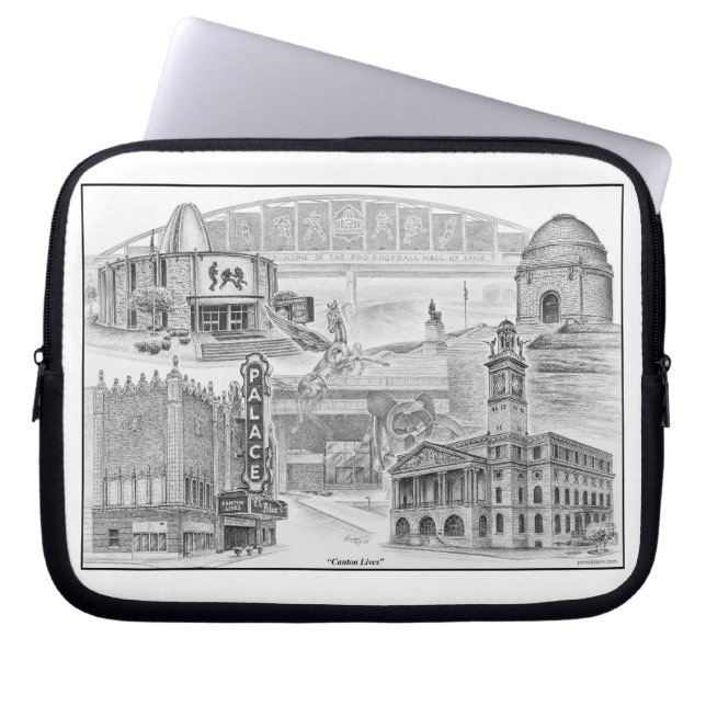 Kanton Ohio Historic Landmarks Laptop Sleeve (Voorkant)