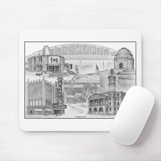 Kanton Ohio Historic Landmarks Muismat (Met muis)