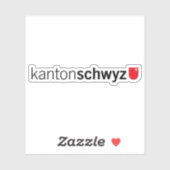 Kanton Schwyz logo, Zwitserland Sticker (Vel)