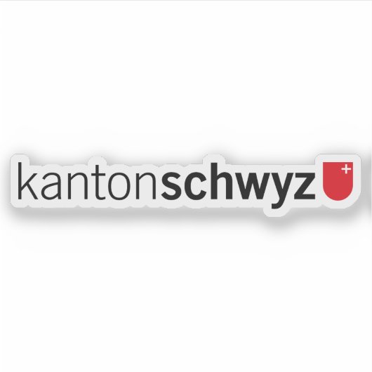 Kanton Schwyz logo, Zwitserland Sticker (Voorkant)