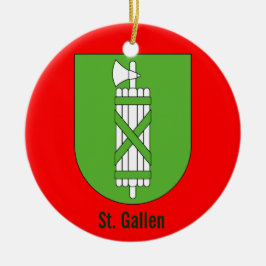Kanton St. Gallen* Kerstsierent Keramisch Ornament
