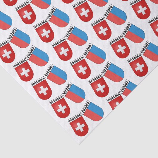 Kanton Ticino Officieel wapenschild Tissuepapier (Detail)