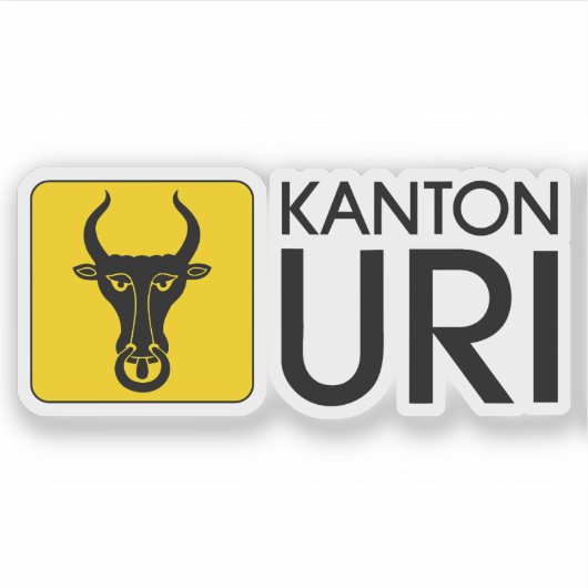 Kanton Uri logo, Zwitserland Sticker (Voorkant)