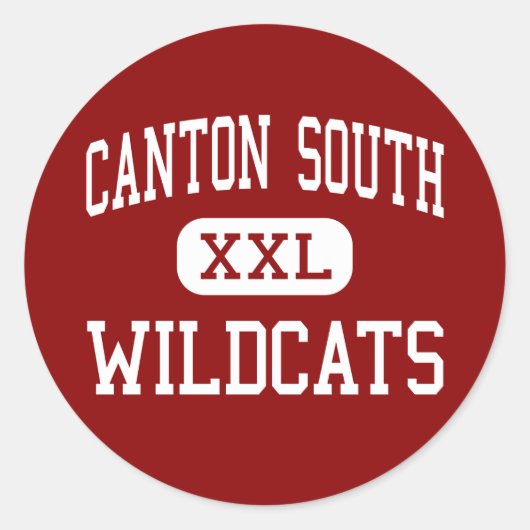 Kanton Zuid - Wildcats - Hoog - Kanton Ohio Ronde Sticker (Voorkant)