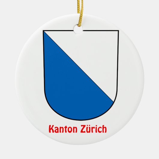 Kanton Zürich* Kerstornament Keramisch Ornament (Voorkant)