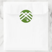 Kantonsinsigne van Misty Ridge Ronde Sticker (Tas)