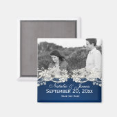 kantontwerp Sla de datum op Foto Saffier Magneet (Voorkant / Achterkant)