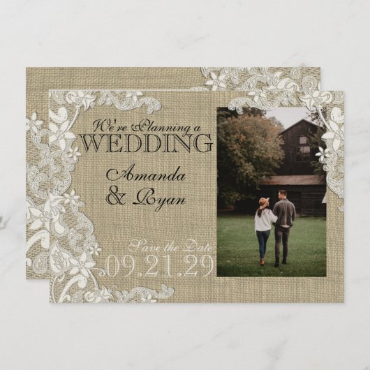 kantontwerp Sla de datum op Save The Date (Voorkant / Achterkant)