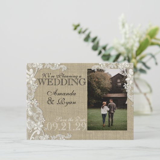 kantontwerp Sla de datum op Save The Date (Staand voorkant)