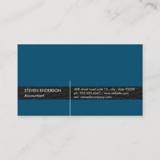 Kantoor accountant/lederen sierstrip visitekaartje (Voorkant)