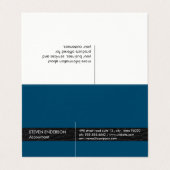 Kantoor accountant/lederen sierstrip visitekaartje (Buitenkant ongevouwen)