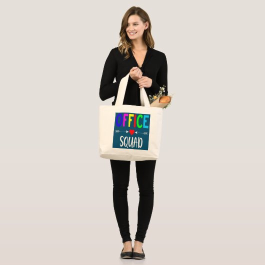 Kantoor administratieve assistent-school grote tote bag (Voorkant (model))
