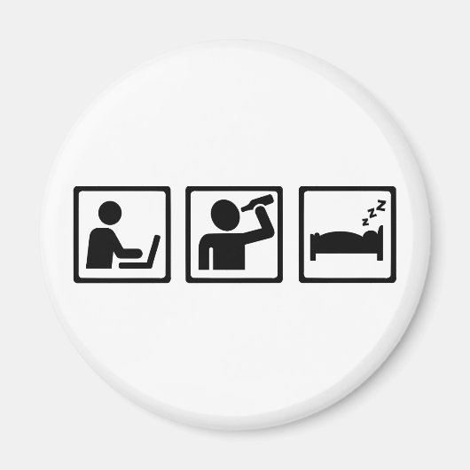 Kantoor alcoholslaap magneet (Voorkant)