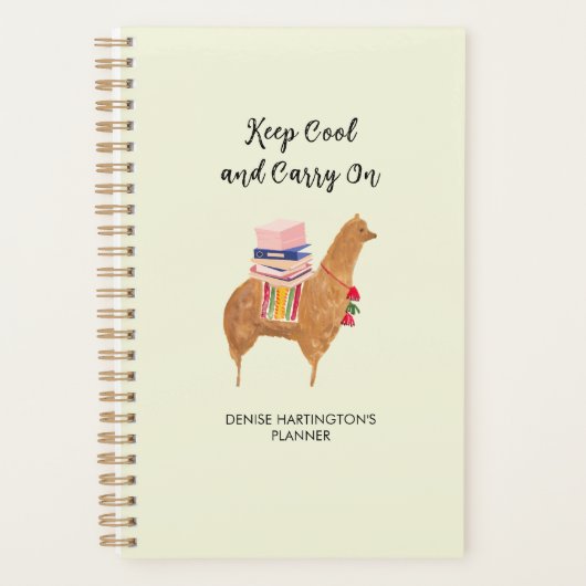Kantoor Alpaca Llama Grappige Inspiratie Persoonli Planner (Voorkant)
