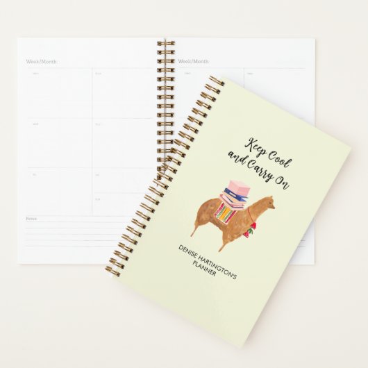 Kantoor Alpaca Llama Grappige Inspiratie Persoonli Planner (Display)