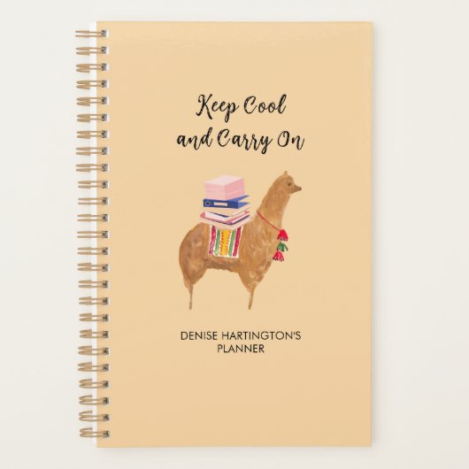 Kantoor Alpaca Llama Grappige Inspiratie Persoonli Planner (Voorkant)