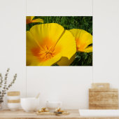 KANTOOR ART POPPIES Poppy Flowers 4 Art Prints (Keuken)