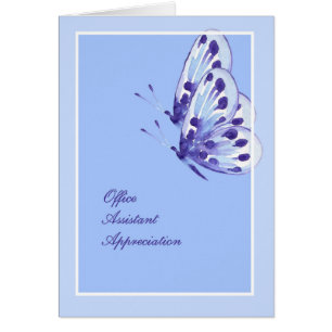 Kantoor Assistant Appreciation Kaart Butterflies