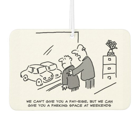 Kantoor autoparkeerruimte op weekeinden luchtverfrisser (Voorkant)