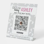 Kantoor Baby shower Ideeën Venmo Reclamebord Met Voetstuk (Voorkant)