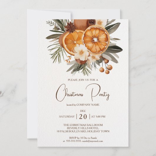 Kantoor Bedrijf Kerst Vakantie Party uitnodiging (Voorkant)