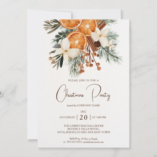 Kantoor Bedrijf Kerst Vakantie Party uitnodiging (Voorkant)