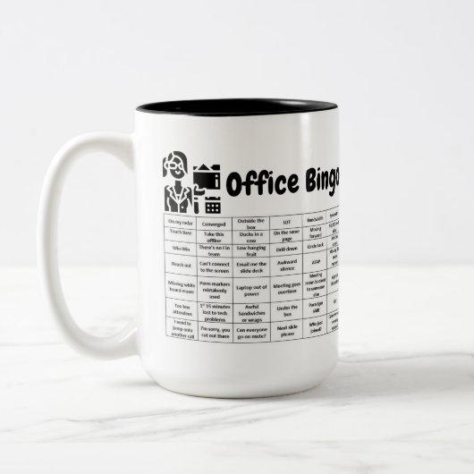 Kantoor Bingo Tweekleurige Koffiemok (Links)