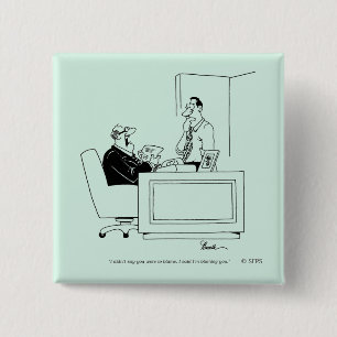 Kantoor Blaam Vierkante Button 5,1 Cm