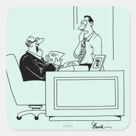 Kantoor Blaam Vierkante Sticker (Voorkant)