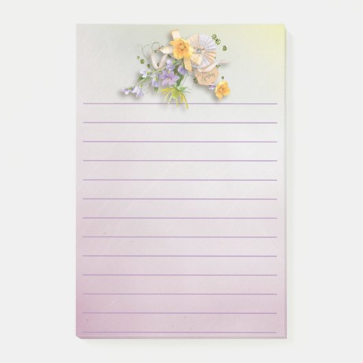 Kantoor -  bloementeelt post-it® notes (Voorkant)