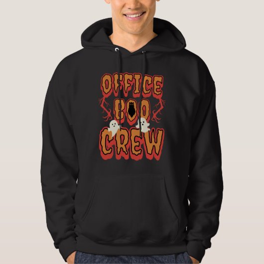 Kantoor Boo Crew Grappig Halloween Spooky Seizoen Hoodie (Voorkant)