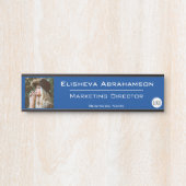 Kantoor Bord handtekening - blauw foto-Afbeelding Deurbordje (Voorkant)