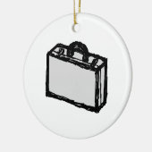 Kantoor Briefcase of Travelers Suitcase. Schets. Keramisch Ornament (Links)