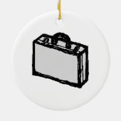 Kantoor Briefcase of Travelers Suitcase. Schets. Keramisch Ornament (Achterkant)