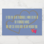 Kantoor bruiloft personaliseert bestemmingsbestemm voedselcontainer etiket (Enkel label)