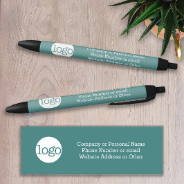 Kantoor Business Logo 3-regels Tekst kan kleur bew Zwarte Inkt Pen