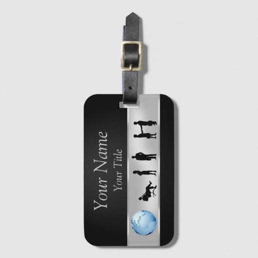 Kantoor Business People Wereldbol - Bagagelabel (Voorkant (verticaal))