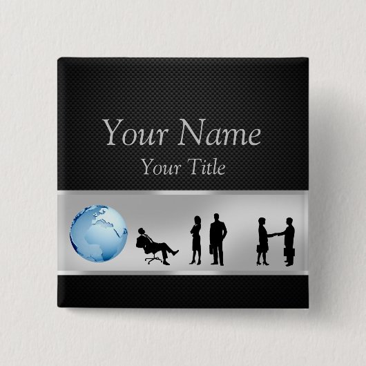 Kantoor Business People Wereldbol - Button (Voorkant)